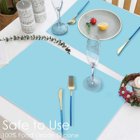 Extra Large Silicone Mats, Food Grade & Thick Silicone Pad Table Mat for Crafts, Kids Placemat, Silicone Heat Resistant Mat Kitchen Counter Mat fo...