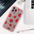 MZELQ Compatible with iPhone 13 Pro Case Pink Strawberry Cute Pattern, Soft TPU Cute Camera Protector iPhone 13 Pro Case for Girls Women + 1* Scre...