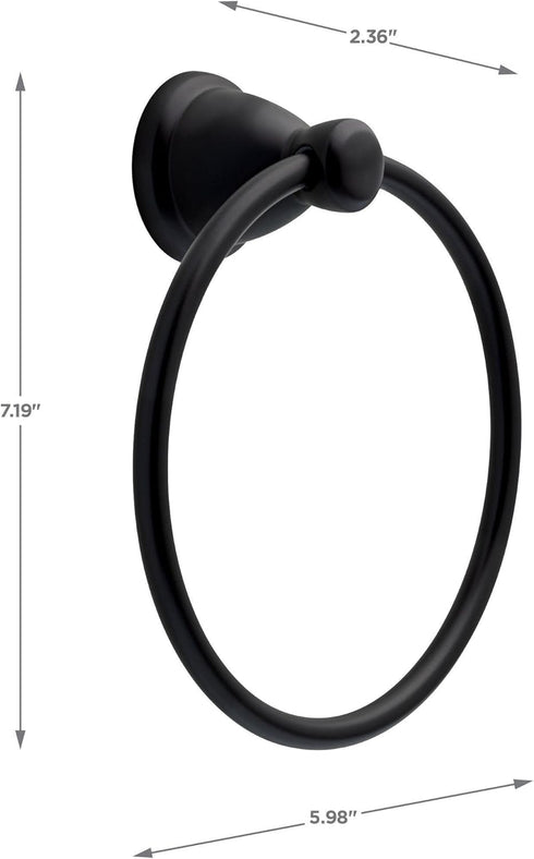 Franklin Brass KIN46-MB Kinla Towel Ring, Matte Black...