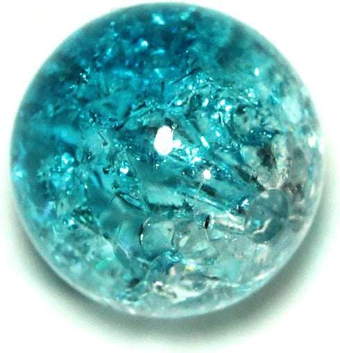 Mixed Color Acrylic Crackle Round Beads Transparent Plastic Loose Beads for DIY Craft Jewelry Making (12mm - 100pcs)...