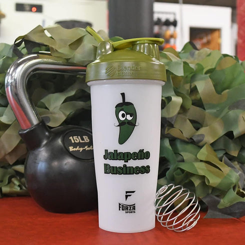 Blender Bottle x Forza Sports Classic 28 oz. Shaker - Jalapeno Business - White...