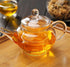 123Arts Small Tea Pot, Glass Teapot with Infuser, Tea Kettle for Loose Tea with Lid, 8 Oz...
