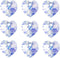 LONGWIN 60pcs AB Heart Shaped Crystal Beads 10mm Top Drilled Adabele Austrian Glass Pendants Beads Charms for DIY Project Earring, Necklaces, Brac...