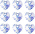 LONGWIN 60pcs AB Heart Shaped Crystal Beads 10mm Top Drilled Adabele Austrian Glass Pendants Beads Charms for DIY Project Earring, Necklaces, Brac...