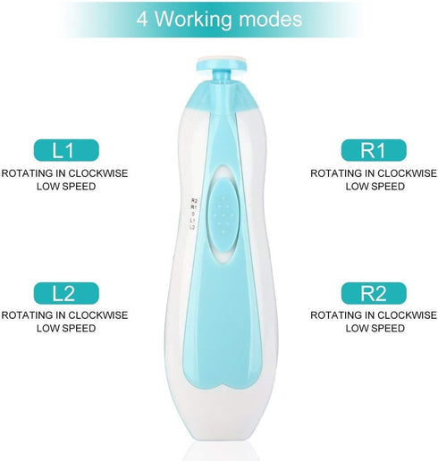 Baby Electric Nail File, 8 in 1 Safe Baby Nail Trimmer, Baby Nail Clippers with 6 Grinding Heads, Baby Nail Care Kit for All Ages...