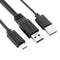 xiwai Type-C USB-C to USB 3.0 Male & USB 2.0 Dual Power Data Y Cable for Laptop & Hard Disk...