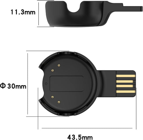 FitTurn 2pack Charger for Polar Variety Sense / OH1 Portable Watch USB Wireless Charger, Travel Cordless Charger with Light Weight Magnetic Quick ...