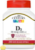 21st Century D3 2000 IU Softgels, 250 Count...