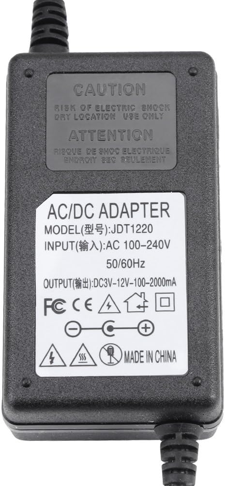 ViaGasaFamido AC to DC Converter 110V-240V AC to DC 3-12V 2A Power Supply Adapter Motor Speed Controller with US Plug for Electric Fan Drill Motor...