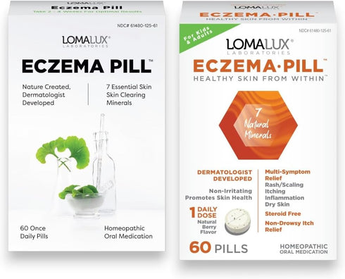 Eczema Pill – Natural Eczema Treatment – Dermatologist Developed – 7 All Natural Minerals Clear & Prevent Eczema Scaling, Rash, Itch, Inflamed Ski...