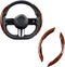 Car Wood Grain Steering Wheel Cover, Anti-Skid Segmented Auto Steering Wheel Protector, Automotive Interior Accessories, Universal for Most Vehicl...