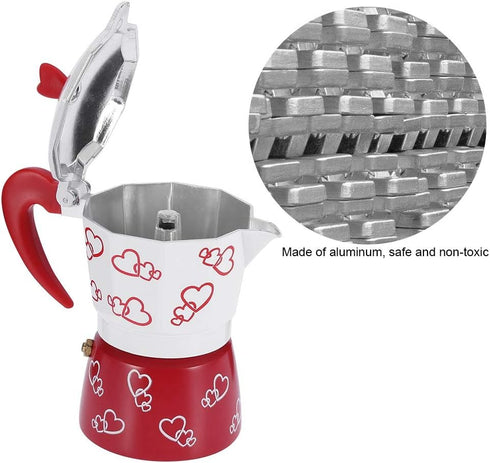 Fdit Coffee Maker, Aluminum Alloy Mocha Coffee Pot Stove Coffee Maker Percolator Cafetiere Tools For Home Office(S)...