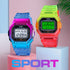 Gosasa Womens Watch Gradient Color Silicone Plating Digital Electronic Waterproof Sports Wristwatches Casual Watch Student Watches...