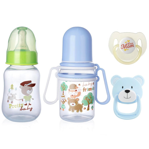 JIZHI 4 Pieces Reborn Baby Doll Accessories, 2 Baby Doll Bottles and 2 Magnetic Pacifier, Baby Doll Pacifier Feeding Bottle Set for Reborn Dolls, ...