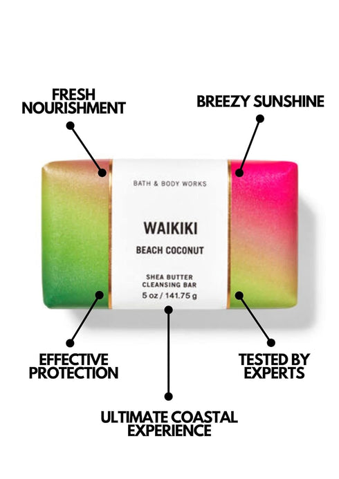 Bath and Body Works Waikiki Beach Coconut Shea Butter ( 5 oz /141 g) Cleansing Bar...