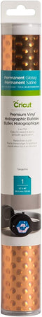 Cricut Tangerine Vinyl, Premium Permanent-Holographic Bubbles...