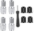 4 Pack Double Seal Valve Stem Caps, Double Seal Flow Through Valve Stem Cap, Inflate Thru for High Pressure Truck Car RV Semi Bus, Tires with 4 Ti...