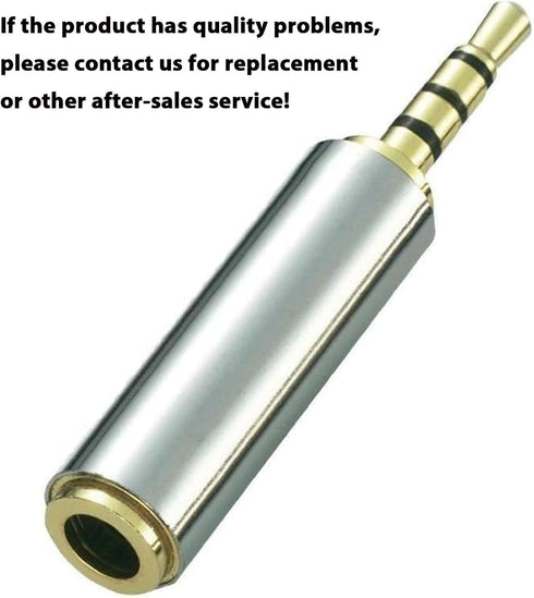 Adhiper 2.5mm Male to 3.5mm Female Audio Adapter Gold Plated Aux Auxiliary Plug Splitter 3 Ring Jack Support Converter Headphone Earphone Headset ...