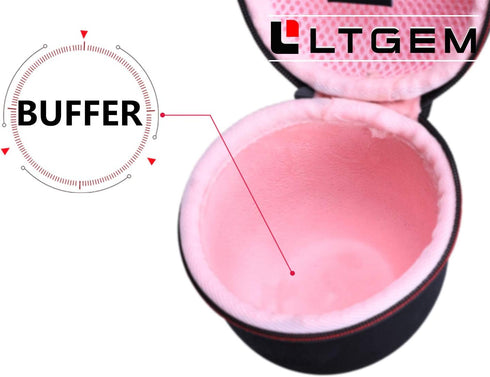 LTGEM Hard Case for Ultimate Ears WONDERBOOM 3/2/1 Portable Waterproof Bluetooth Speaker - Travel Protective Carrying Storage Bag(Black+Pink)...