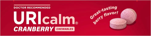 Uricalm Cranberry, Daily Dietary Supplement Chewable with D-Mannose, Berry, 60 Count...