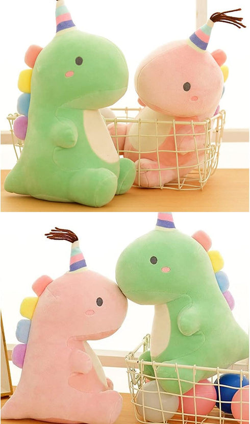 VHYHCY Stuffed Animal Plush Toys, Cute Dinosaur Toy, Soft Dino Plushies for Kids Plush Doll Gifts for Boys Girls (Blue, 13.8 Inch)...