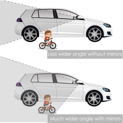 EEEkit Cars Blind Spot Mirrors Unique design, Mirror for blind side 360 Degree Rotating Design, Side Mirror Wide Angle Mirror Safety Convex Rearvi...