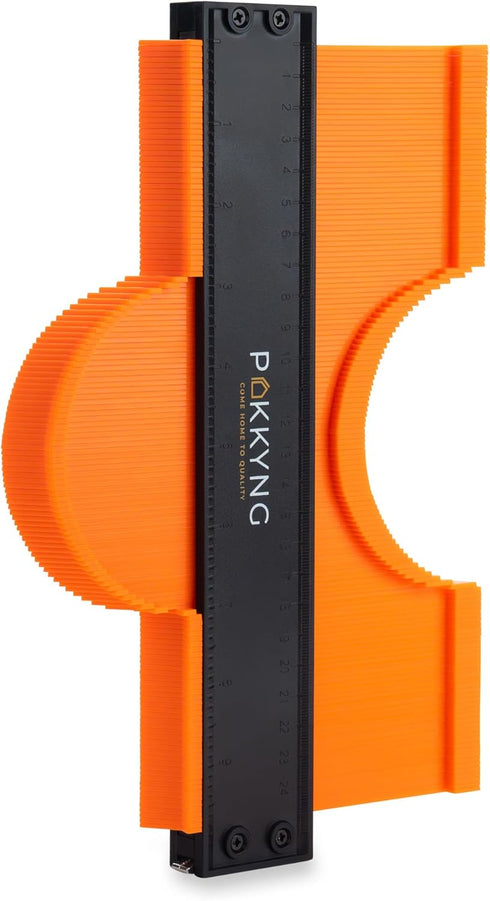 Contour Gauge Profile Tool With Lock (10 Inches) - Corner Measuring Tool - Angle Finder - Super Gauge Shape and Outline Tool - Measuring Tool for ...