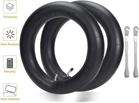(2-Pack) 12" (12 1/2 x 2 1/4) Thicker Inner Tubes for Electric Scooters and Mini Bikes, Compatible with 12.5x2.25-12x2.125 Inflatable Tires (Inclu...