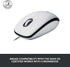 Logitech M100 Wired USB Mouse, 3-Buttons, 1000 DPI Optical Tracking, Ambidextrous PC/Mac/Laptop, White...