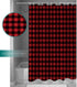 Vandarllin Extra Long 72x84 Inches Shower Curtain Washable,Water Repellent,Rustic Red Black Buffalo Check Plaid Pattern Print...
