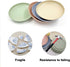 4 Pcs 7 Inch Lightweight Wheat Straw Plates, Unbreakable Dinner Plate, Toddler, Anti-fallen, Dishwasher Microwave Safe Plates (4 colors)...