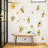 Yellow Bee Wall Stickers Flower Beehive Branch Wall Decals Art Decor for Kids Bedroom Nursery Playroom...