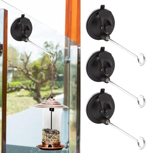 Yosoo 3 Pcs Bird Feeder Wall Mount, Feeders Birds Window Suction Cups with Hooks Suitable for Wind Plant Decoration Hanging...