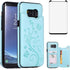 Phone Case for Samsung Galaxy S8 with Tempered Glass Screen Protector Card Holder Wallet Cover Stand Flip Leather Slim Soft Cell Accessories Glaxa...