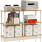 Furinno 99130BE/WH 3-Tier Double Size Storage Display Rack, Beech/White...