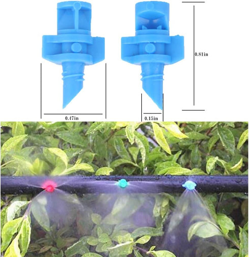 90 pcs, 90/180/360 Angle Sprinklers Miniature Garden Lawn Water Spray Atomization Sprinkler Nozzle Irrigation System Plant Waterer Garden Irrigati...