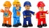 FUNERICA Firefighter, Construction Worker, Police Officer, and Sanitation Community Helpers People Figures for Kids - Little People Toy Figurines ...