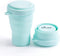 Silicone Collapsible Travel Cup for Outdoor Camping and Hiking Big Capacity With Lid (1 Pack) (Green)...
