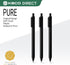Kaco 10 Pieces Ballpoint Pens PURE, Black Ink, 1.0mm Medium Point, 10-Count Pack Pens Retractable Journaling Office Supplies...