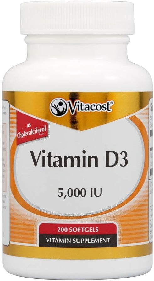 Vitacost Vitamin D3 -- 5,000 IU - 200 Softgels...