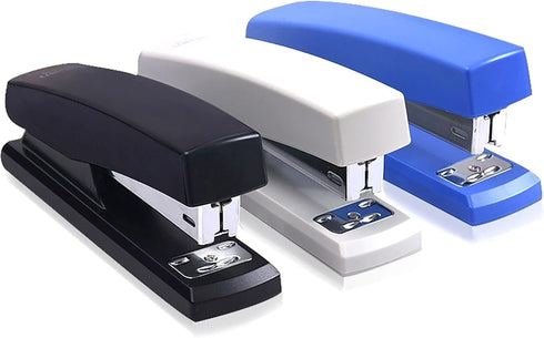 Desktop Staples, 4.8 Inch Labor Saving Black Stapler for 20 Sheets Capacity with 500 Pcs No.12 Staples (Black)...