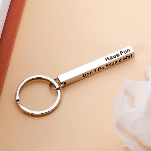 KINMES Back to School Gifts for Teen Boys Girls - Don't Do Stupid Sht Keychain from Mom Funny Gag Birthday Gifts Easter Basket Stuffers for Teens ...