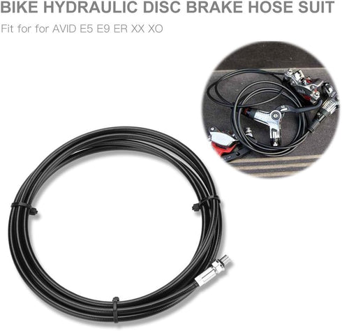 VGEBY Brake Oil Tube, 2m Hydraulic Disc Brake Hose Olive Rings and Connecting Insert for AVID E5 E9 ER XX XO Brake Line Hydraulic Hose Disc Calipe...