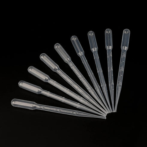 G2PLUS 200PCS 3ml Disposable Plastic Transfer Pipettes, Calibrated Pipettes Dropper for Liquid, Science Laboratory, Essential Oils, Experiment, Es...