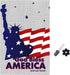 Statue of Liberty Garden Flags, God Bless America Sign 12 x 18 in - Truely Double Sided - also functional for Memorial Day - Garden Decor Outside ...