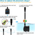 15W 220 GPH Submersible Fountain Pump with LED Light, Ultra Quiet Adjustable Water Pump (800L/H) for Water Feature, Hydroponics, Garden, Pond, Aqu...