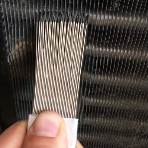 2 PCS Stainless Steel Fin Comb,Condenser Comb,Air Conditioner Fin Cleaner Repair Tool,Air Conditioning Brush Warping Comb Accessories...