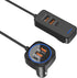 Car USB Charger Multi Port with 5.9FT Extension, QC3.0 76W Fast Charging Cigarette Lighter USB C Charger Adapter Multiple Ports for Mobile Phones ...