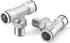TAILONZ PNEUMATIC 304 Stainless Steel Male Branch Tee 1/2 Inch Tube OD x 3/8 Inch NPT Thread Push to Connect Fittings PT-1/2-N3 (Pack of 2)...