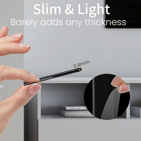 Mini Phone Kickstand, Folding Invisible Portable Metal Cell Phone Stand Holder for Desk, Compatible with iPhone, Samsung and All Cellphones, Black...